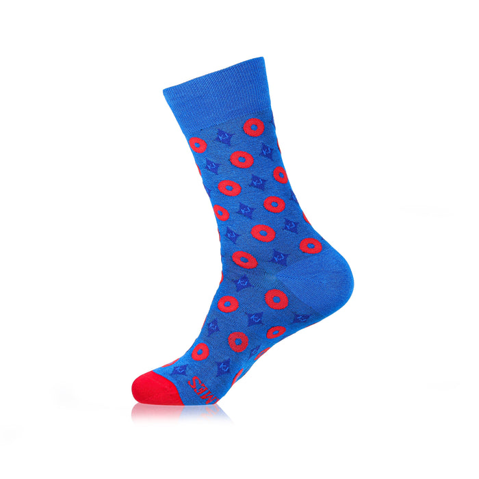 KJ Print Socks (True Blue)