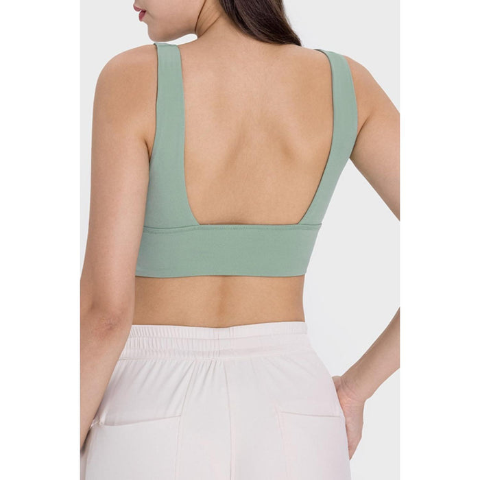 Backless Wide Strap Active Bra