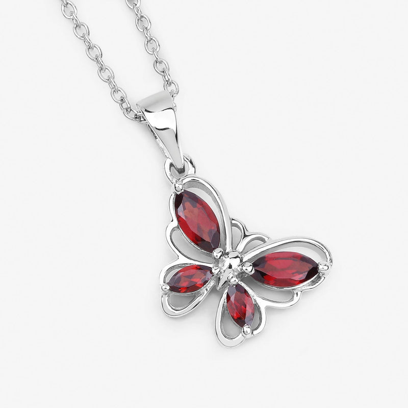 Bids.com 0.80 Carat Genuine Garnet .925 Sterling Silver Pendant Pendants