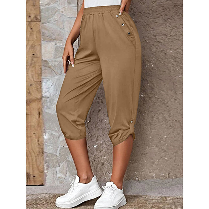 Roll-Tab Capris Pants