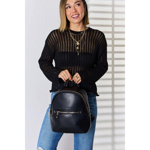 David Jones PU Leather Backpack