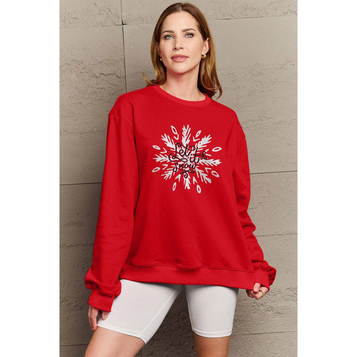 Simply Love LET IT SNOW Long Sleeve Sweatshirt