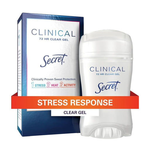 Secret Secret Clinical Strength Antiperspirant & Deodorant Clear Gel - Stress Response - 1.6oz Deodorant