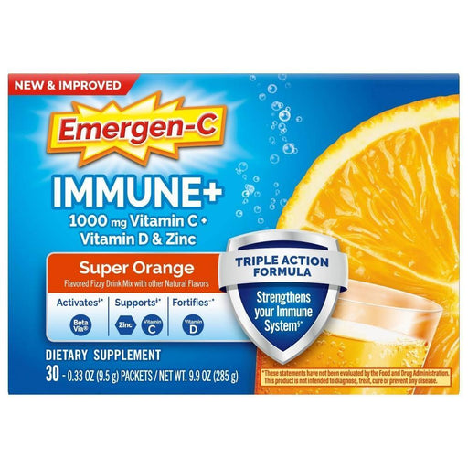 Emergen-C Emergen-C Vitamin C Fizzy Drink Mix, Super Orange – 1000mg – 30 Count Vitamins & Supplements