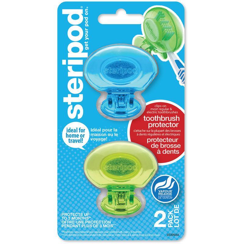 Steripod Steripod Toothbrush Protector, 2 Pack Personal Care Deep Sky Blue
