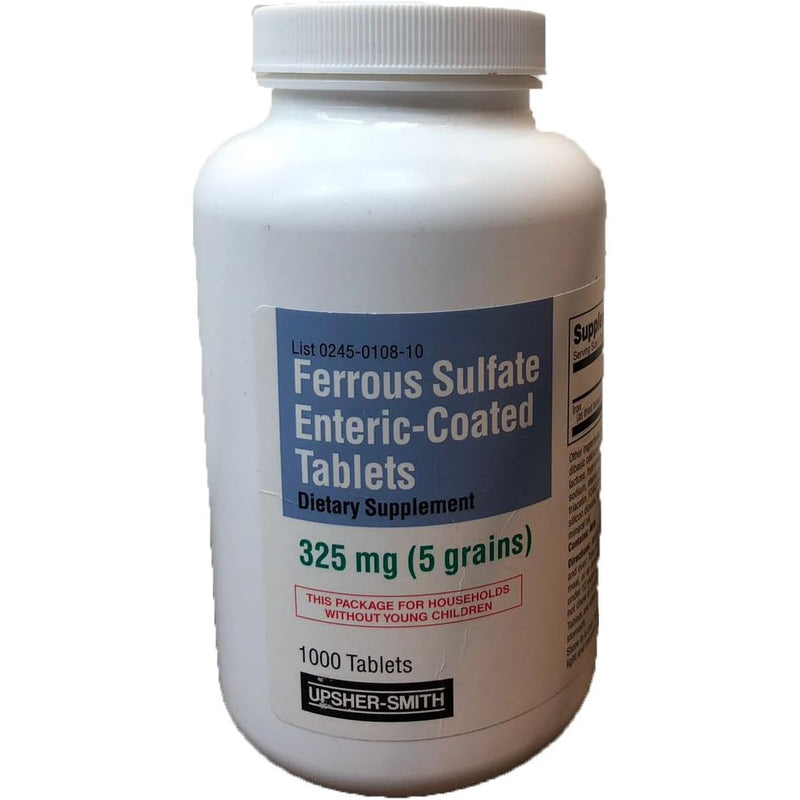 Upsher-Smith Upsher-Smith Ferrous Sulfate Enteric-Coated 325 Mg - 1000 Tablets Vitamins & Supplements