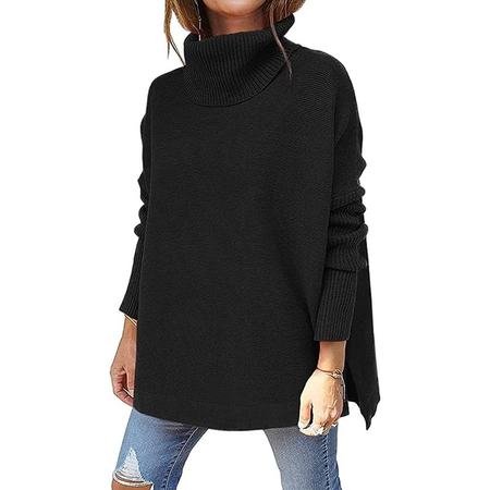 Side Split Turtleneck Sweater HEH7TVWVM8