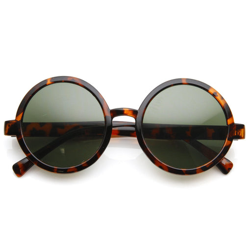 zeroUV 1980's Retro Round Sunglasses Fashion Sunglasses 8754 Sunglasses
