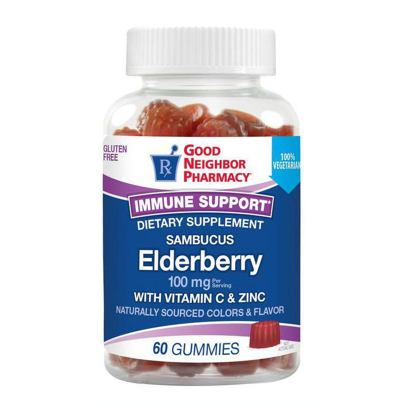 Silver Rod Pharmacy Silver Rod Pharmacy GNP Elderberry With Vitamin C & Zinc 60 Gummies Vitamins & Supplements