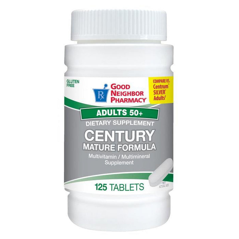 Silver Rod Pharmacy Silver Rod Pharmacy GNP Century Adult 50+ Mature Formula Multivitamin 125 Tablets Vitamins & Supplements