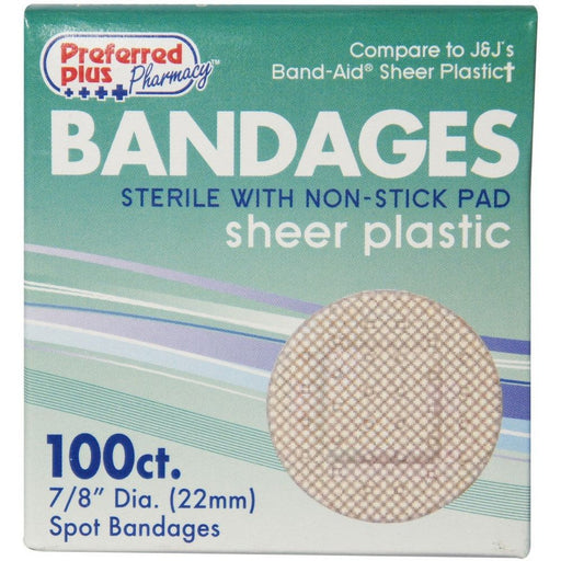 Preferred Plus Pharmacy Preferred Plus Pharmacy Bandages Sterile Sheer Plastic Spot First Aid