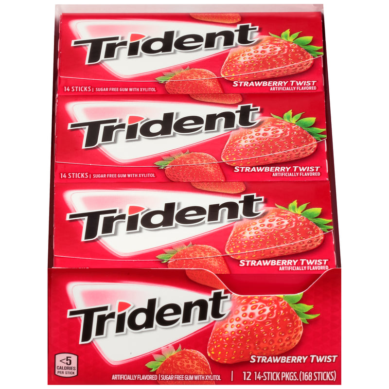 Trident Trident Sugar Free Gum Strawberry Twist 12ct Box Candy & Chocolate Misty Rose