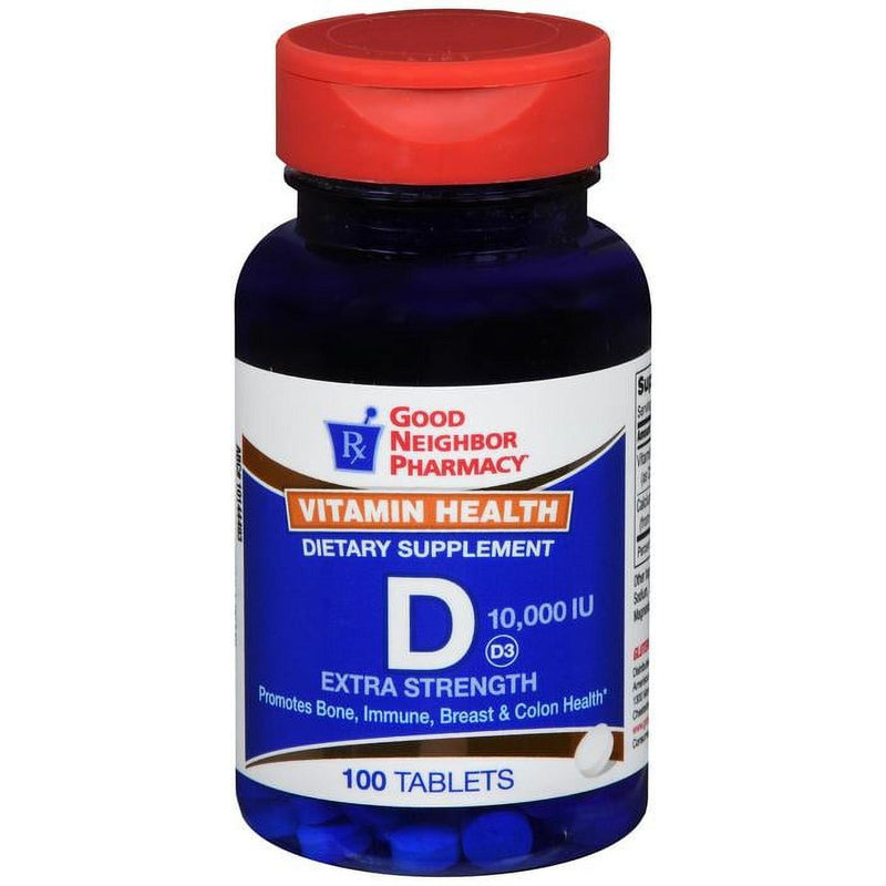 Silver Rod Pharmacy Silver Rod Pharmacy Good Neighbor Vitamin D 10000 IU Tablets 100ct Vitamins & Supplements