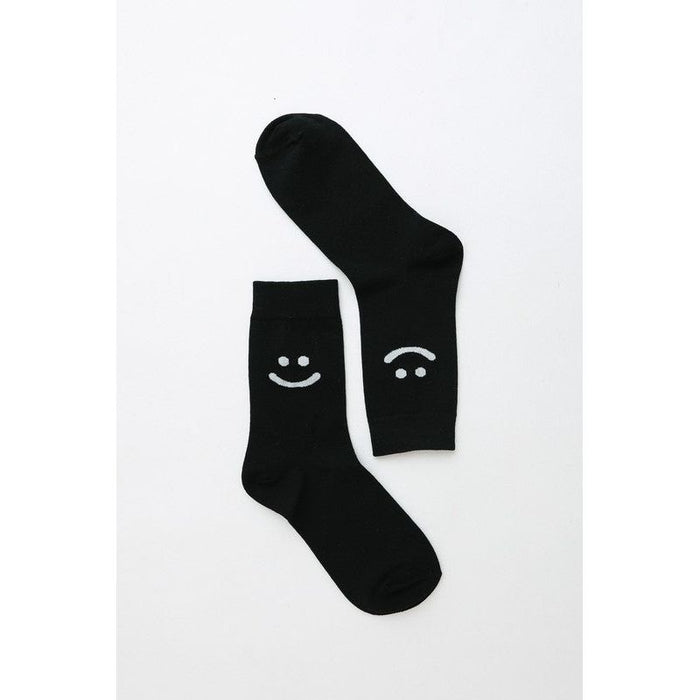 Smiley Face Crew Socks