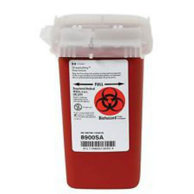 Covidien Covidien Sharps Container – 1 Quart Capacity (Red) Health Care White Smoke