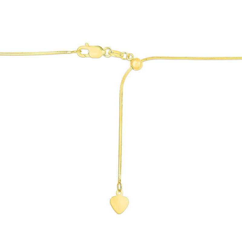 Bids.com 14k Yellow Gold Adjustable Snake Chain 0.85mm Necklaces