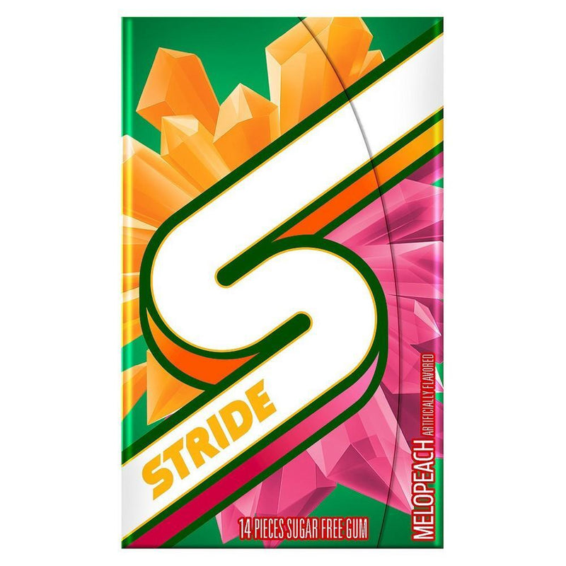 Stride Stride Melopeach Sugar Free Gum, 1 Pack 14 Pieces Candy & Chocolate White Smoke