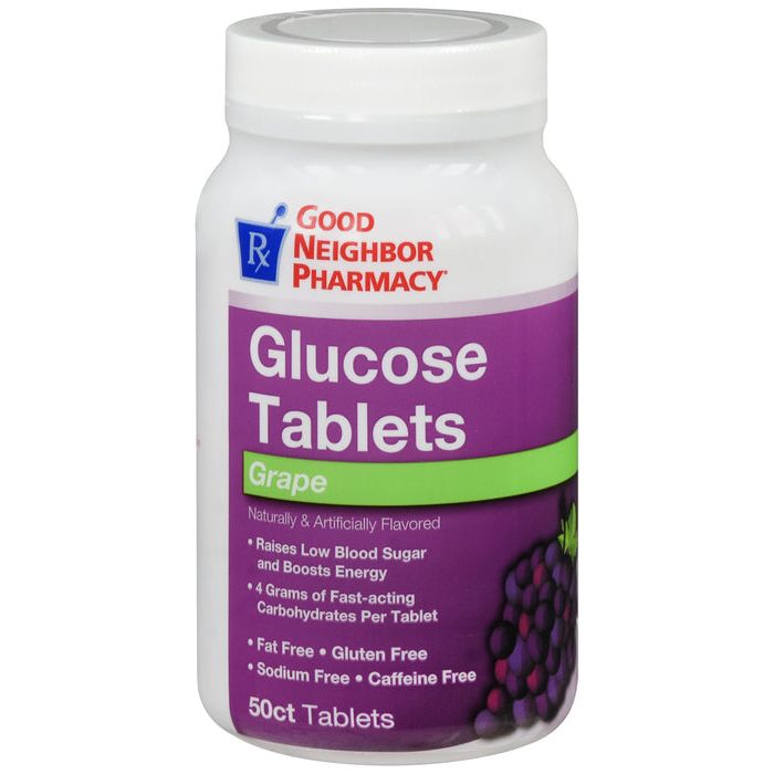 Trividia Health Trividia Health Good Neighbor Pharmacy Glucose Grape Tablets 50ct Medicine Cabinets