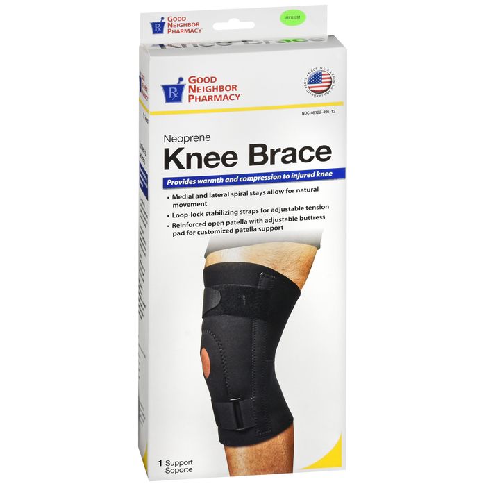 Good Neighbor Pharmacy Good Neighbor Pharmacy Neoprene Knee Brace Black Medium 1ct Health Care