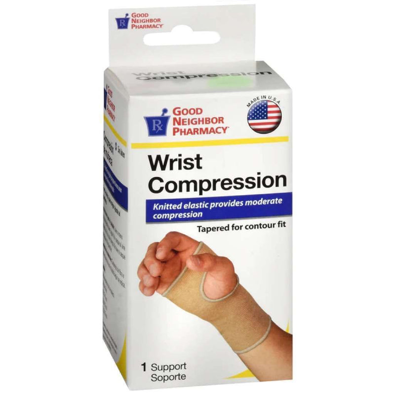 Good Neighbor Pharmacy Good Neighbor Pharmacy GNP Wrist Compression Small Health & Beauty White Smoke