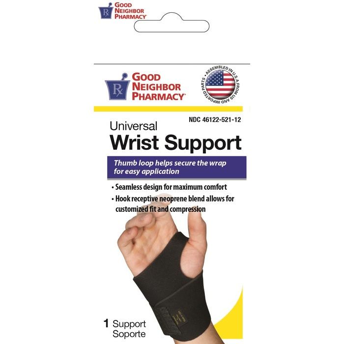 Good Neighbor Pharmacy Good Neighbor Pharmacy Universal Wrist Support Black 1ct Supports & Braces