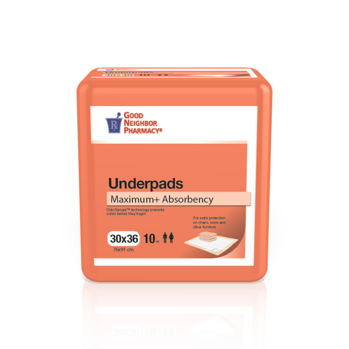 0 Good Neighbor Pharmacy Underpads Maximum Absorbency 30x36in 10ct