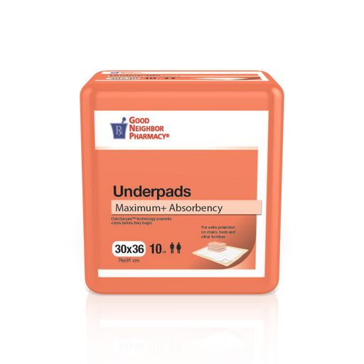 0 Good Neighbor Pharmacy Underpads Maximum Absorbency 30x36in 10ct