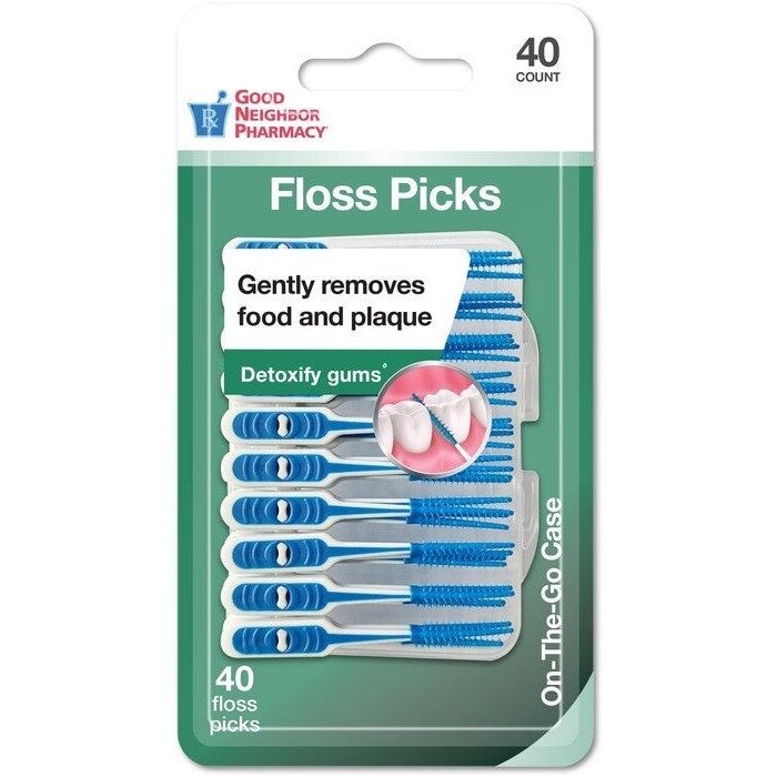 0 Good Neighbor Pharmacy Floss Picks 40ct Guitar Picks White Smoke