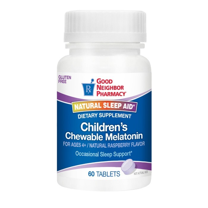 0 Good Neighbor Pharmacy Children's Chewable Melatonin Raspberry Tablets 60ct