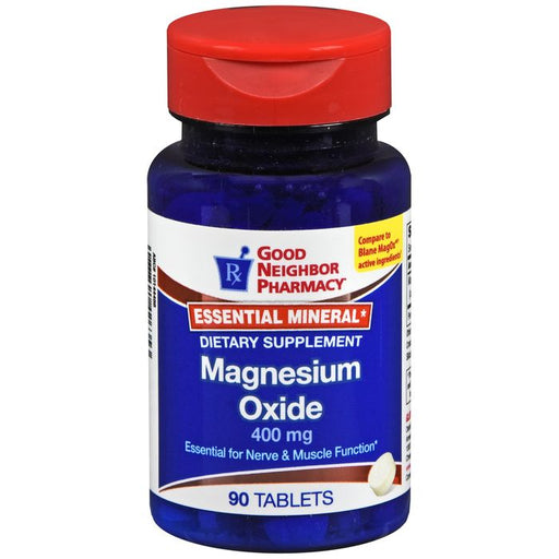 0 Good Neighbor Pharmacy Magnesium Oxide 400mg Tablets 90ct Folder Tabs