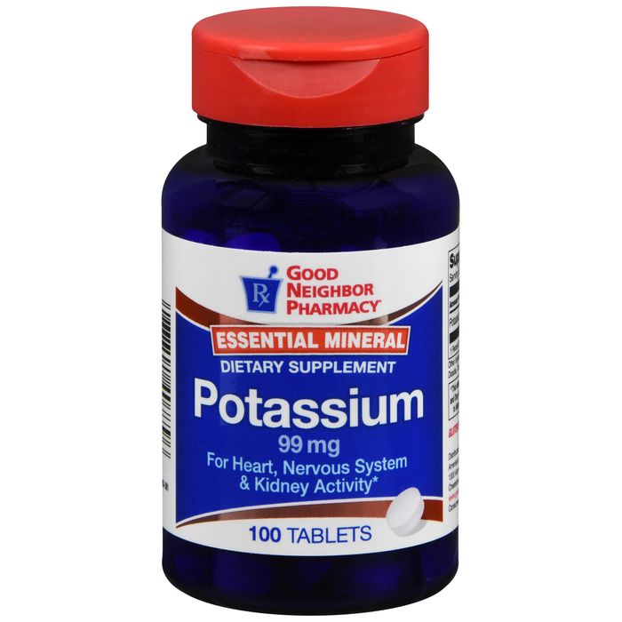 0 Good Neighbor Pharmacy Potassium 99mg Tablets 100ct Folder Tabs