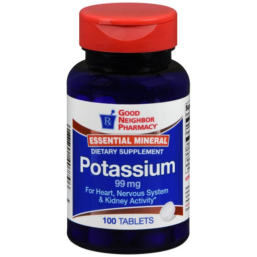 0 Good Neighbor Pharmacy Potassium 99mg Tablets 100ct Folder Tabs