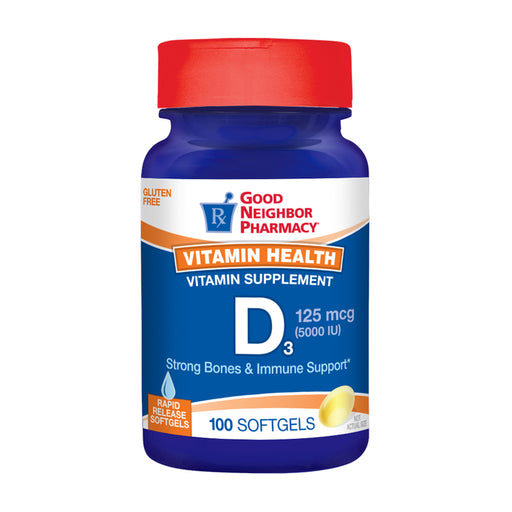 0 Good Neighbor Pharmacy Vitamin D3 5000IU Softgels 100ct Horse Vitamins & Supplements