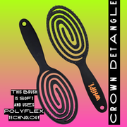 Whipi Co Detangle- Crown Detangle Brush  Black