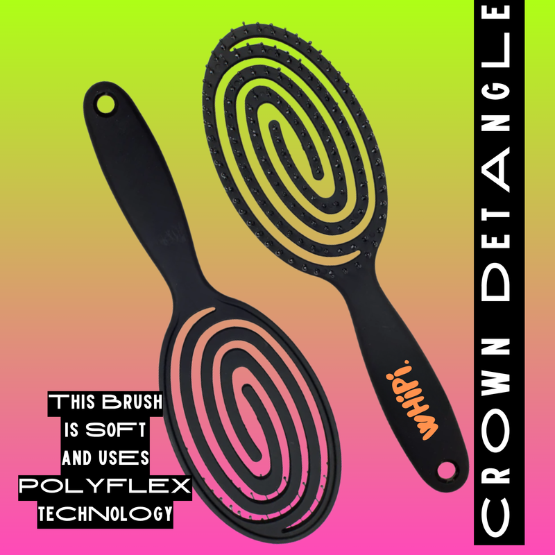 Whipi Co Detangle- Crown Detangle Brush  Black