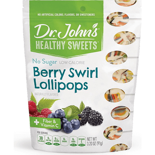 Dr. John's Dr. John's Berry Swirl Sugar Free Lollipop Candy & Chocolate