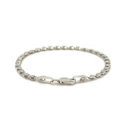 Bids.com 2.9mm 14k White Gold Heart Anklet Accessories