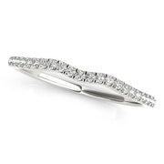 Bids.com 14k White Gold Wave Theme Diamond Wedding Band (1/8 cttw) Rings