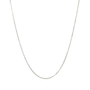 Bids.com 10k White Gold Classic Box Chain 0.6mm Necklaces