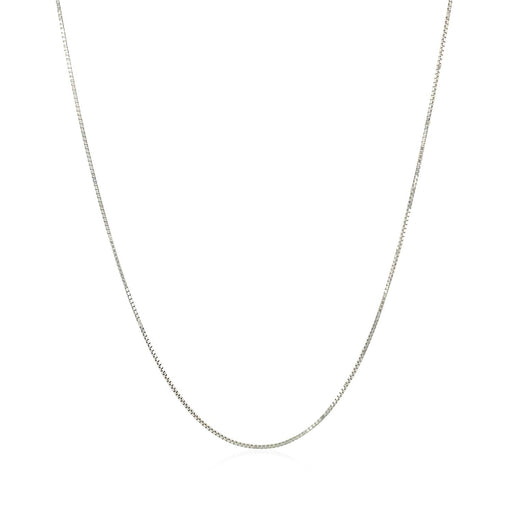 Bids.com 10k White Gold Classic Box Chain 0.6mm Necklaces