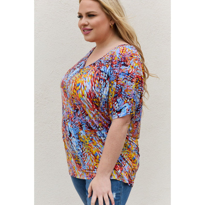 Be Stage Printed Dolman Flowy Top