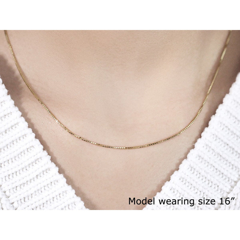 Bids.com 14k Yellow Gold Octagonal Box Chain 1.0mm Necklaces Gray 16 / Yellow Gold,18 / Yellow Gold,20 / Yellow Gold,24 / Yellow Gold