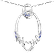Bids.com 0.18 Carat Genuine Tanzanite .925 Sterling Silver Pendant Pendants