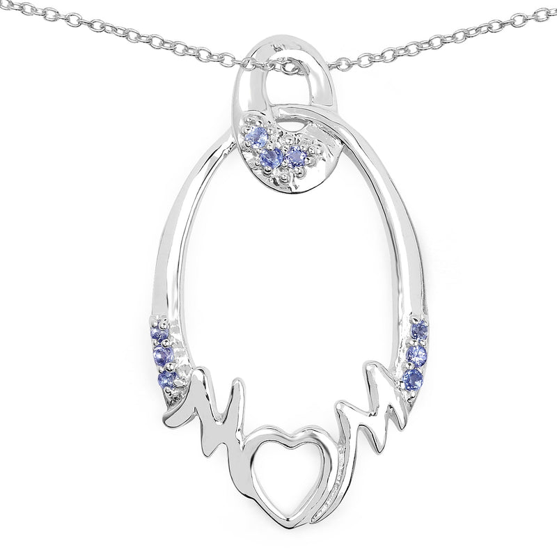 Bids.com 0.18 Carat Genuine Tanzanite .925 Sterling Silver Pendant Pendants