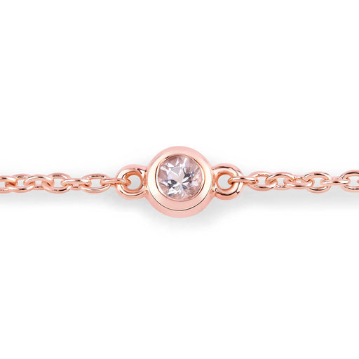 Bids.com 0.45 Carat Genuine Morganite .925 Sterling Silver Bracelet Bracelets