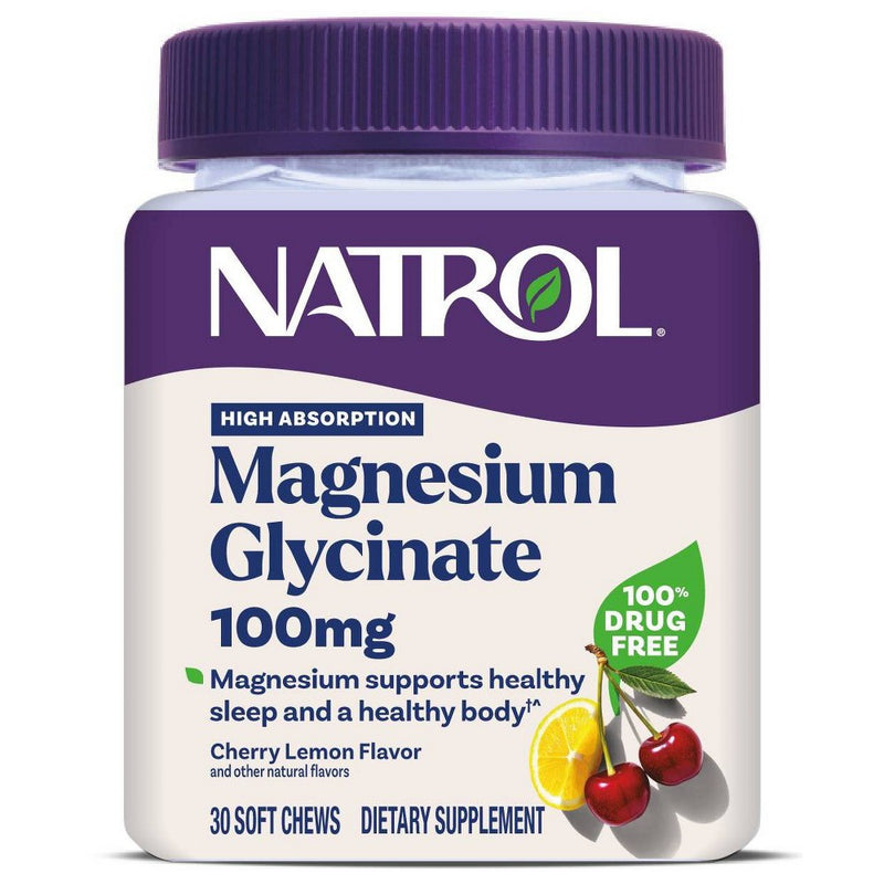 Natrol Natrol High Absorption Magnesium Glycinate Soft Chews – Cherry Lemon – 30ct Vitamins & Supplements