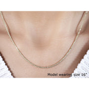 Bids.com 14k Yellow Gold Sparkle Chain 1.5mm Necklaces