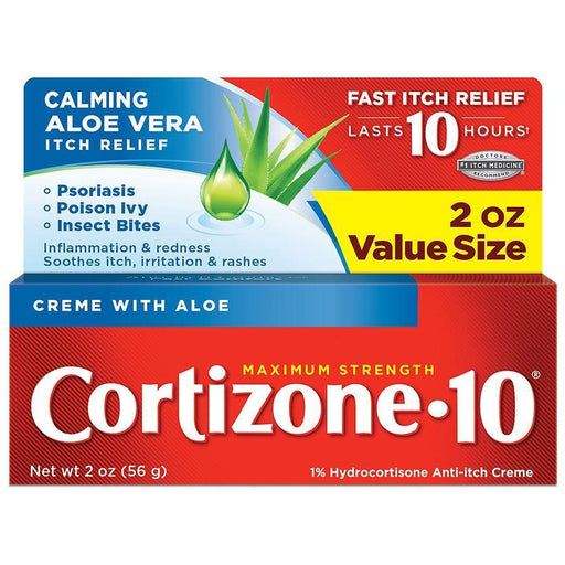 Cortizone-10 Cortizone-10 1% Hydrocortisone Anti-itch Creme Maximum Strength First Aid Alice Blue
