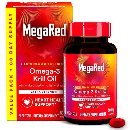 MegaRed MegaRed Superior Omega-3 Krill Oil Extra Strength 500 Mg Vitamins & Supplements