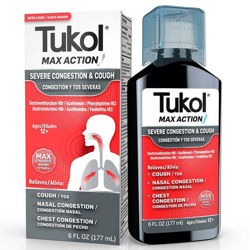 Tukol Tukol Congestion & Cough, Severe, Max Action, Ages 12+ 6 Fl Oz Personal Care White Smoke